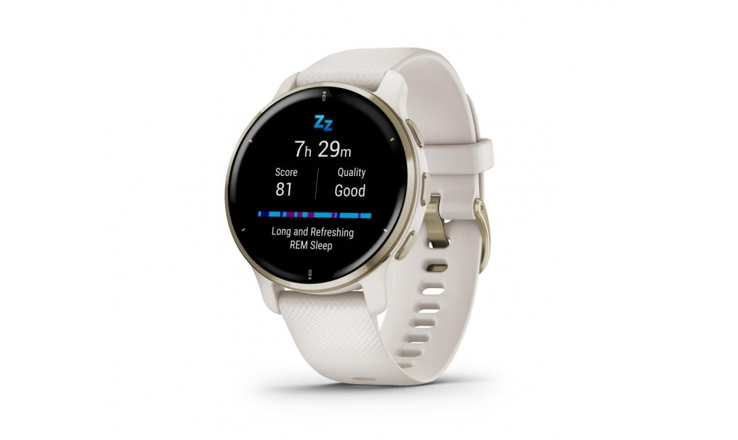 Smartwatch Garmin Venu 2 Plus AMOLED elfenbensvit/guld