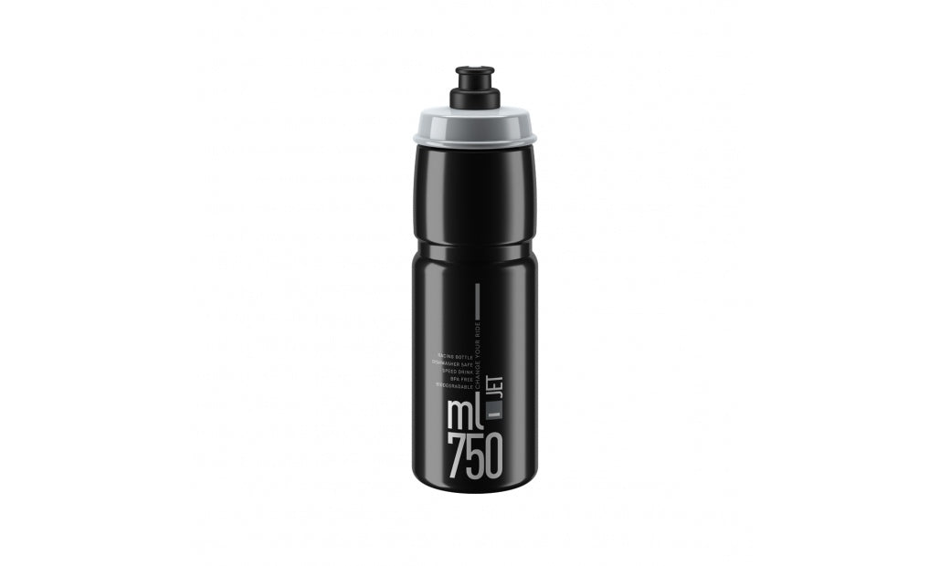 Flaska Elite JET Black Grey Logo 750ml