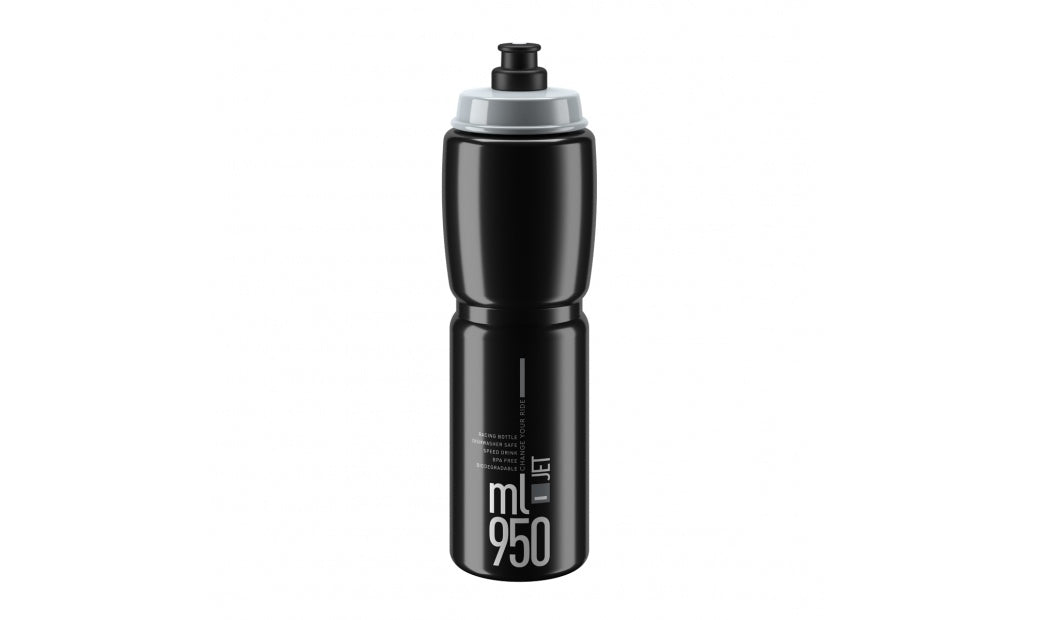 Flaska Elite JET Black Grey Logo 950ml