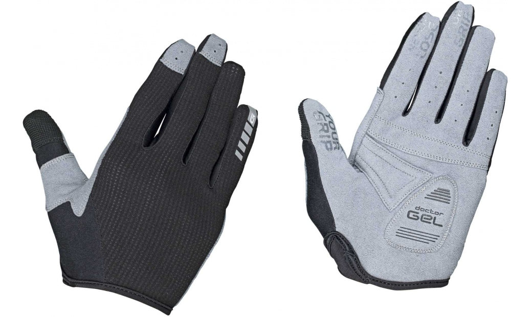 Handskar GripGrab Shark Padded Full Finger dam svart