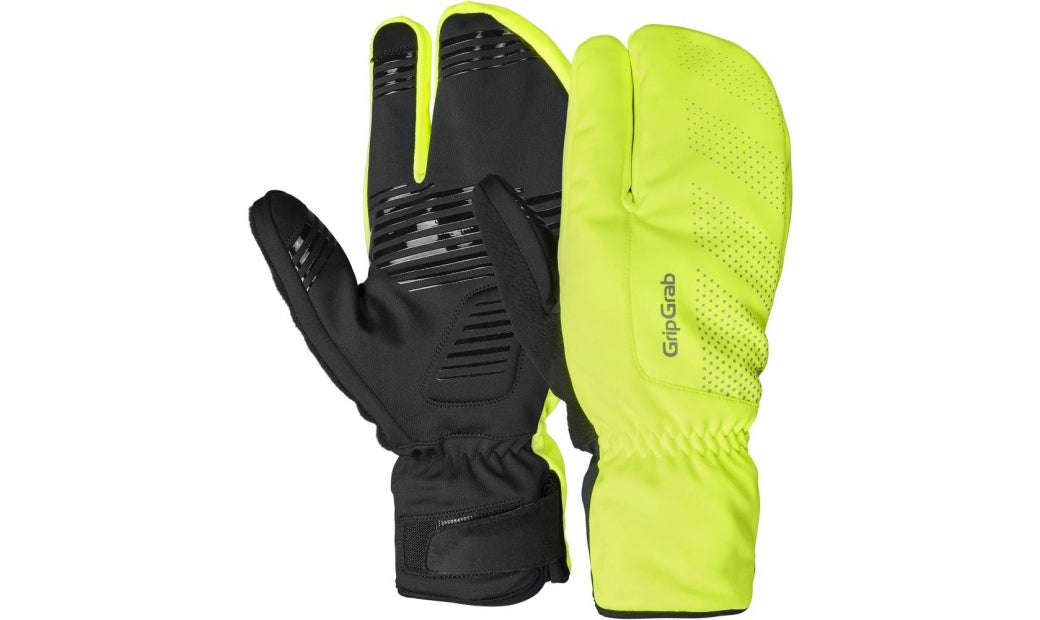 Cykelhandskar Gripgrab Ride Windproof Deep Winter Lobster Gul