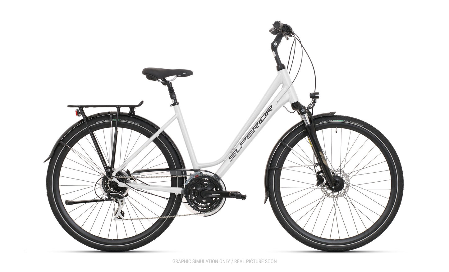 Hybridcykel Superior STK 400 L vit/silver