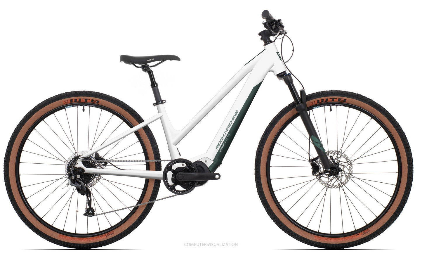 El-mtb Rock Machine Torrent E30-29 Easy Entry Vit/Blå