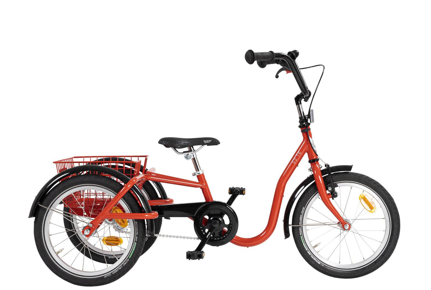 Trehjuling Skeppshult S3 16 Fastnav Std Innerligt Röd Metallic