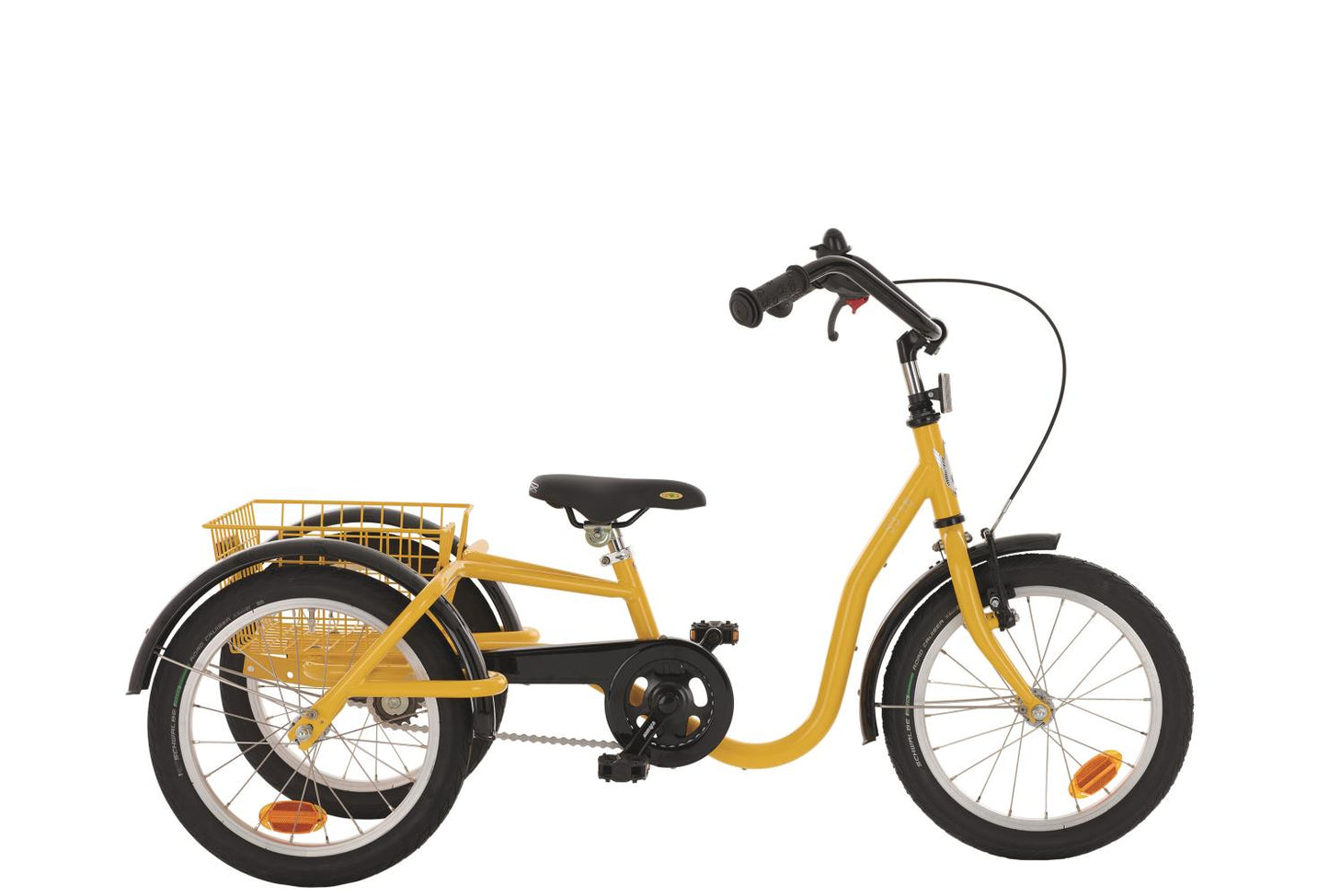 Trehjuling Skeppshult S3 16 Fastnav Mini Solgul 20,5 cm