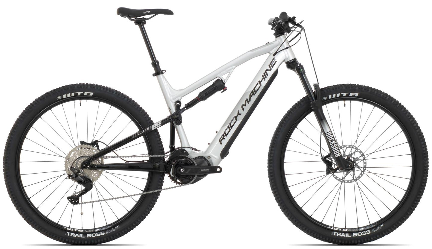 El MTB Rock Machine Blizzard INT E30-29 silver/svart/grå