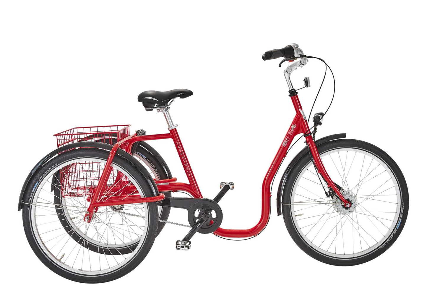 Trehjuling Skeppshult S3 Comfort 24 7-Växlad Innerligt Röd Metallic