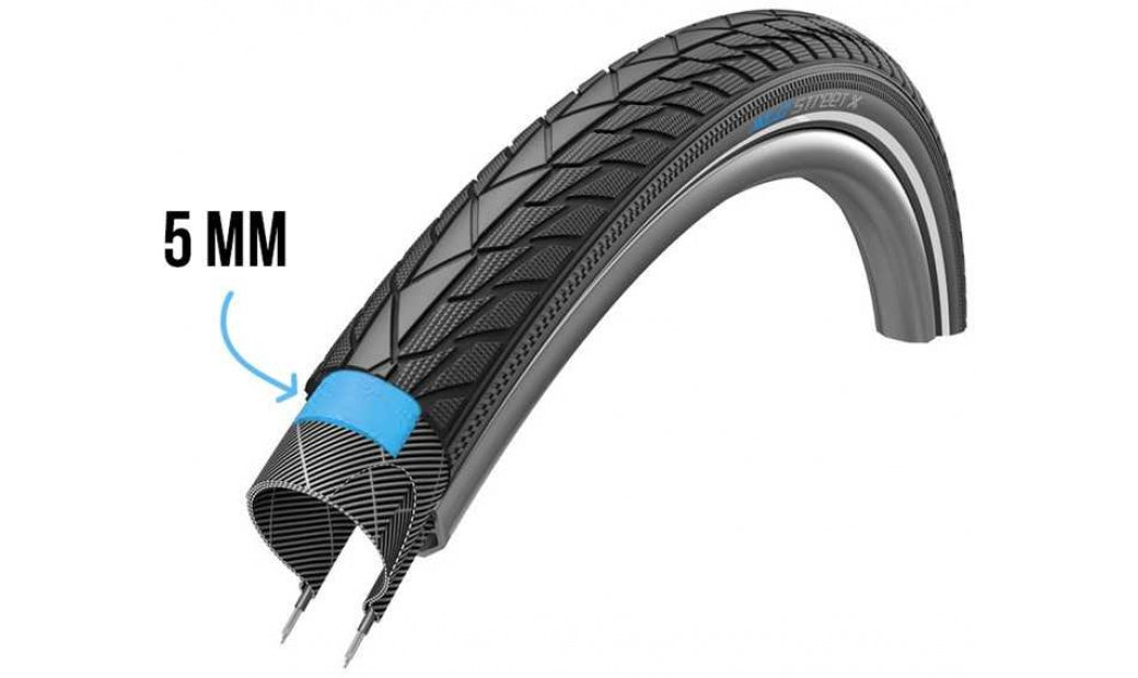 Cykeldäck XLC VT-C09 47-406 (20 x 1.75") svart/reflex
