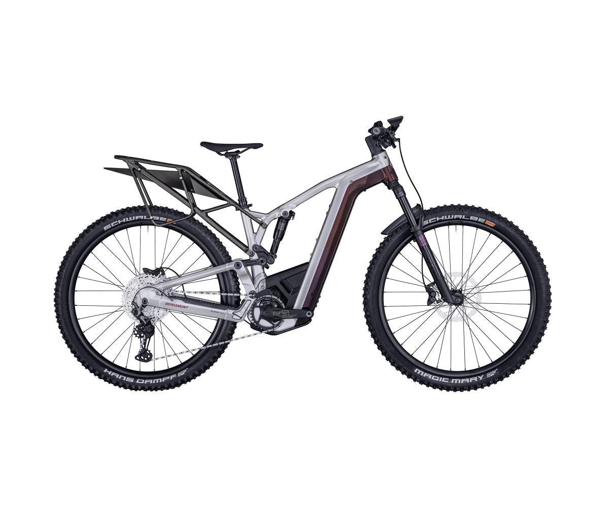 El MTB Bergamont E-Trailster 130 Pro Silver/Röd