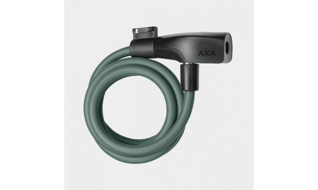 Spirallås AXA Resolute 120 cm 8 mm grön inkl. fäste