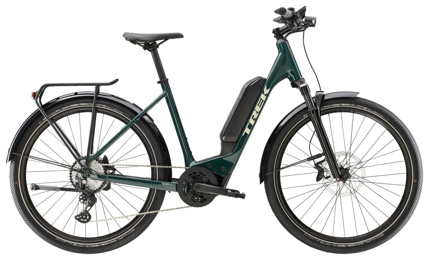 Elcykel Trek Allant+ 6 Lowstep 725wh Dam Grön