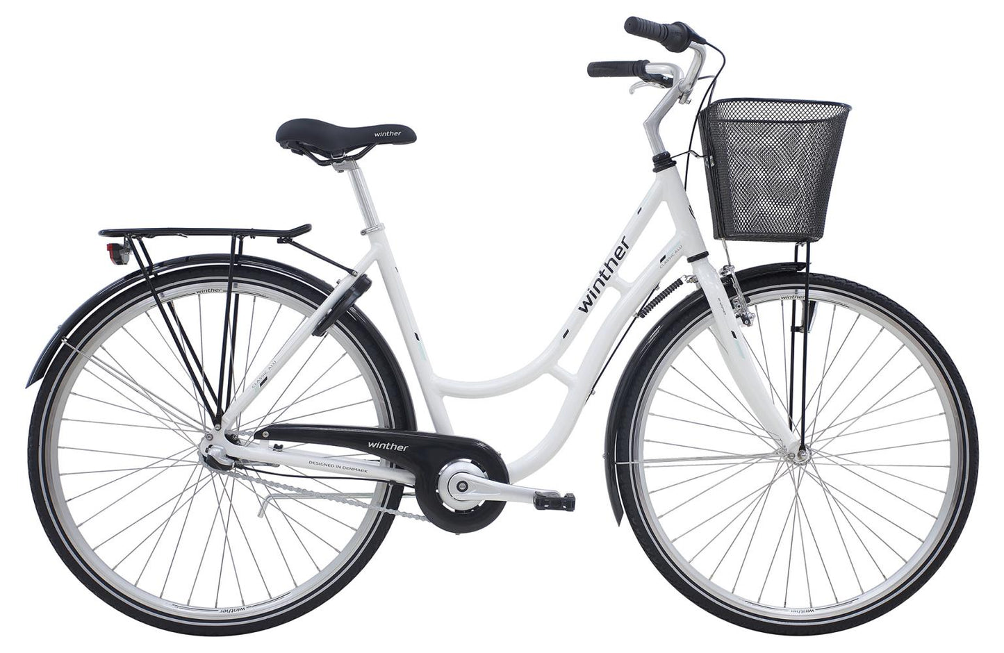Damcykel Winther Shopping Society 3-växlad vit