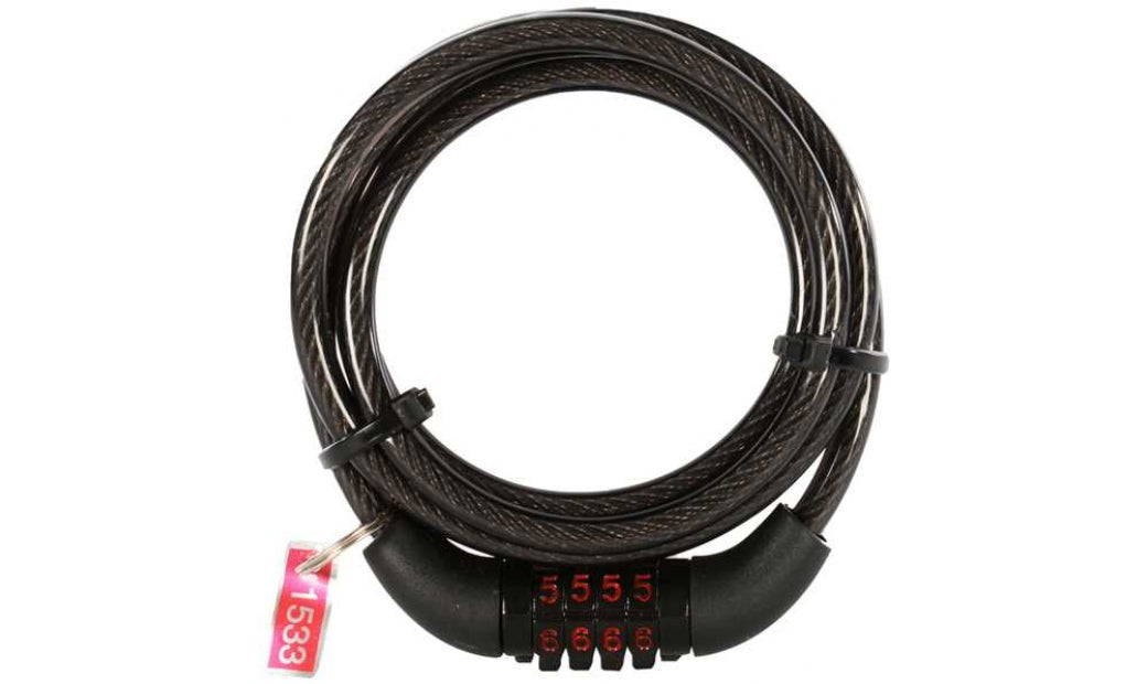 Kombinationslås OXC Vajer Combi 6x1500mm Med Fäste