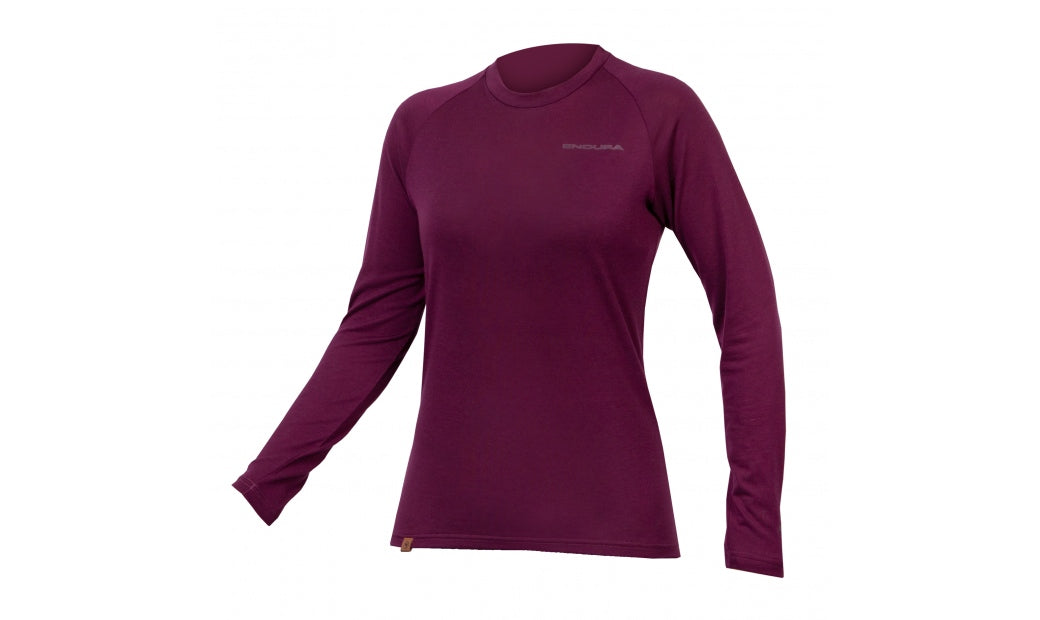 Underställ Endura Dam BaaBaa Blend L/S Baselayer Lila x-small