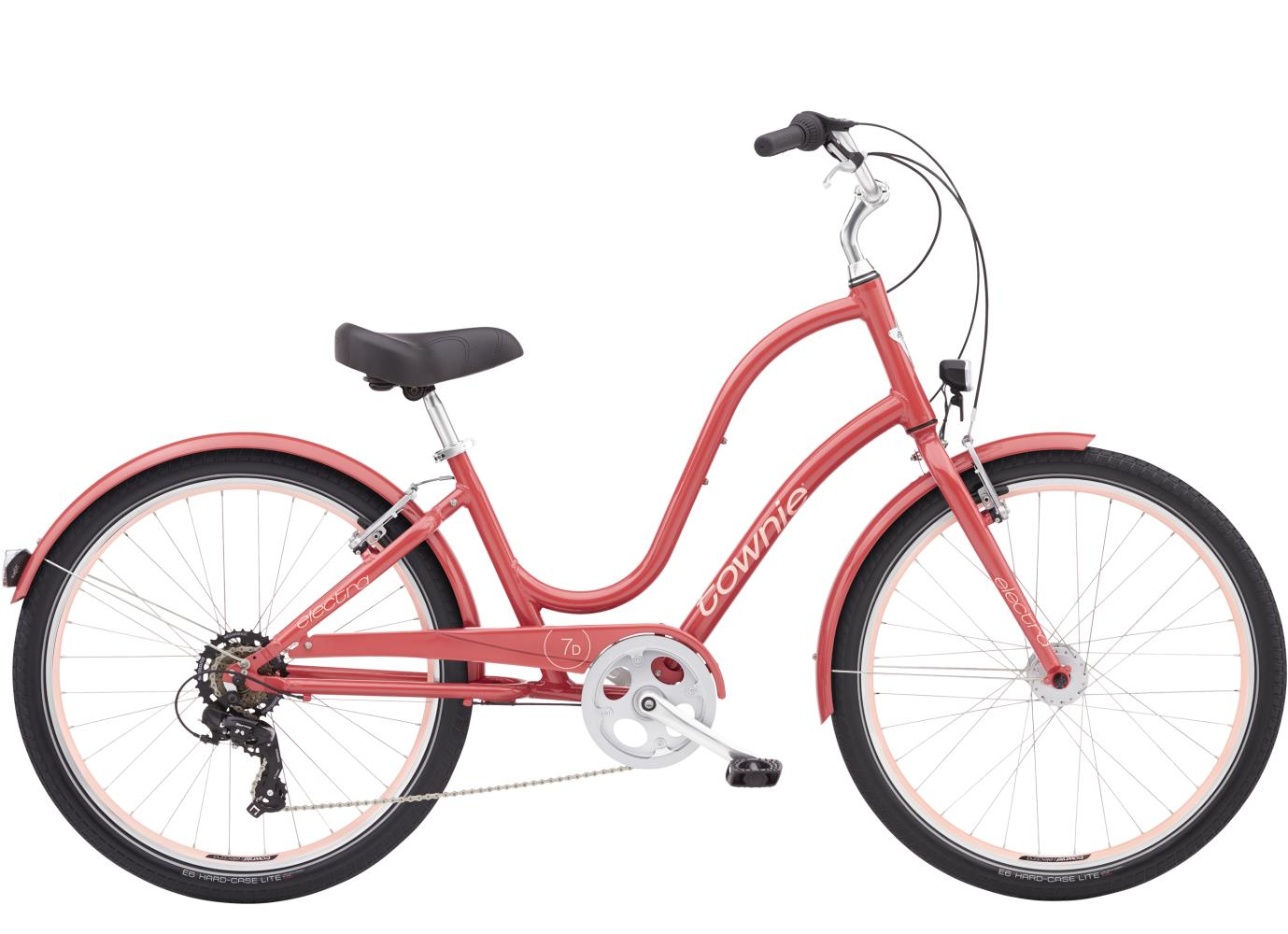 Cruiser Electra Townie Original 7D EQ Step-Thru Röd