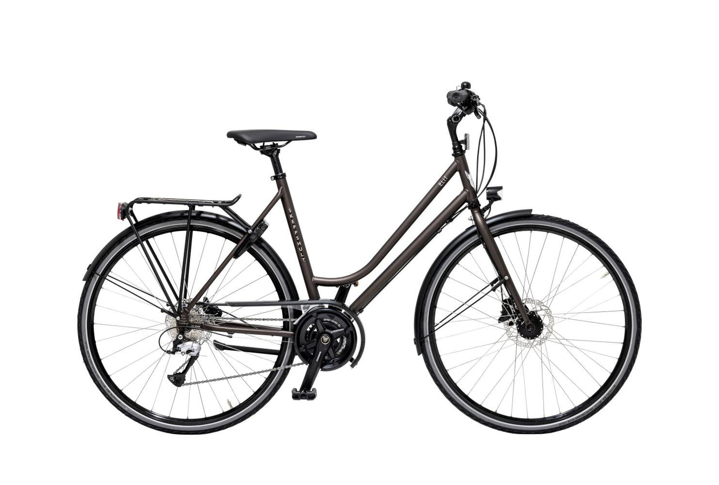 Damcykel Skeppshult Elit 18-Växlar Mahognyröd