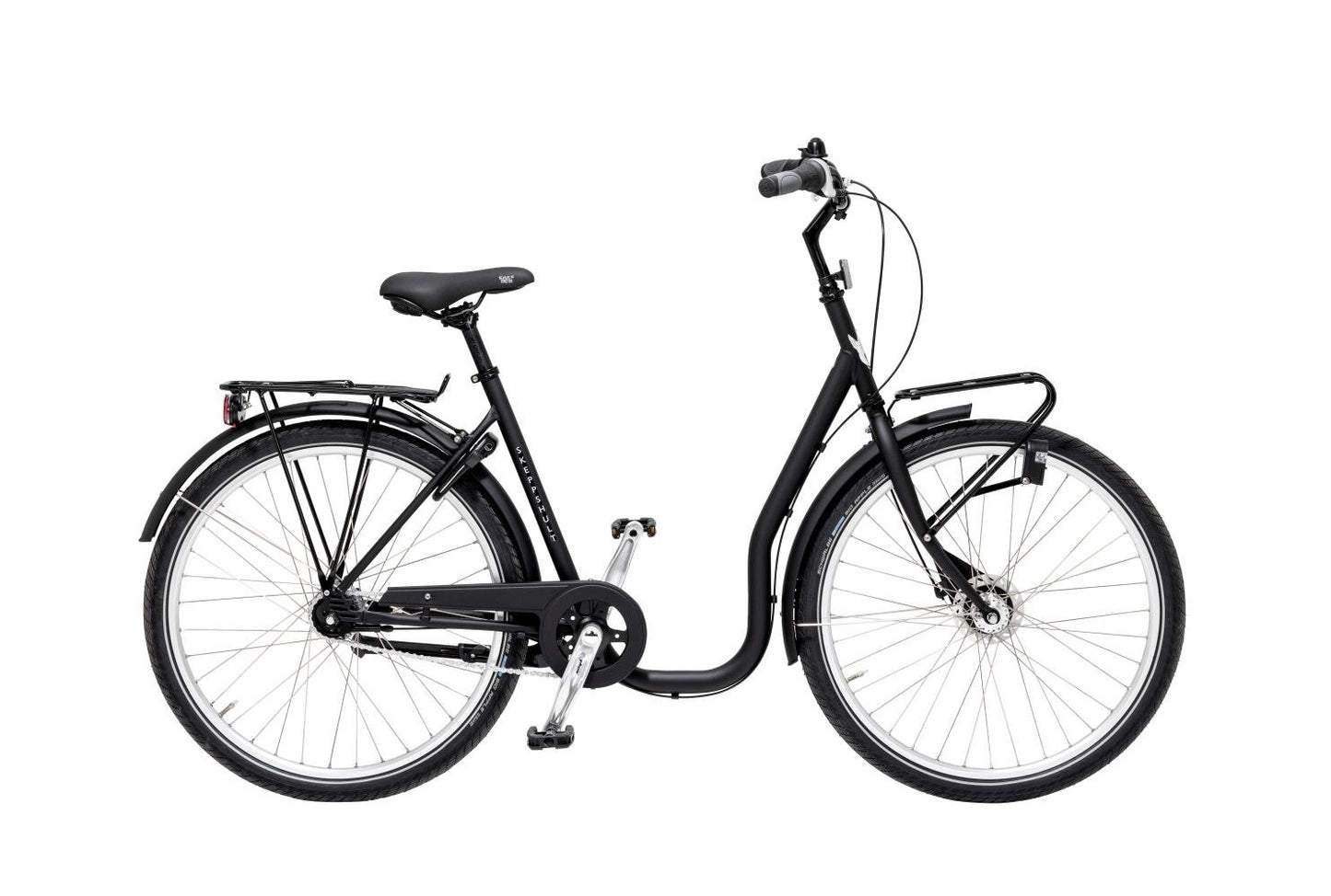 Damcykel Skeppshult Dela 7-Växlar Mattsvart