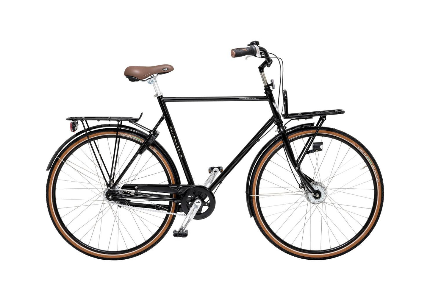 Herrcykel Skeppshult Natur 7-Växlar Svart Spegel
