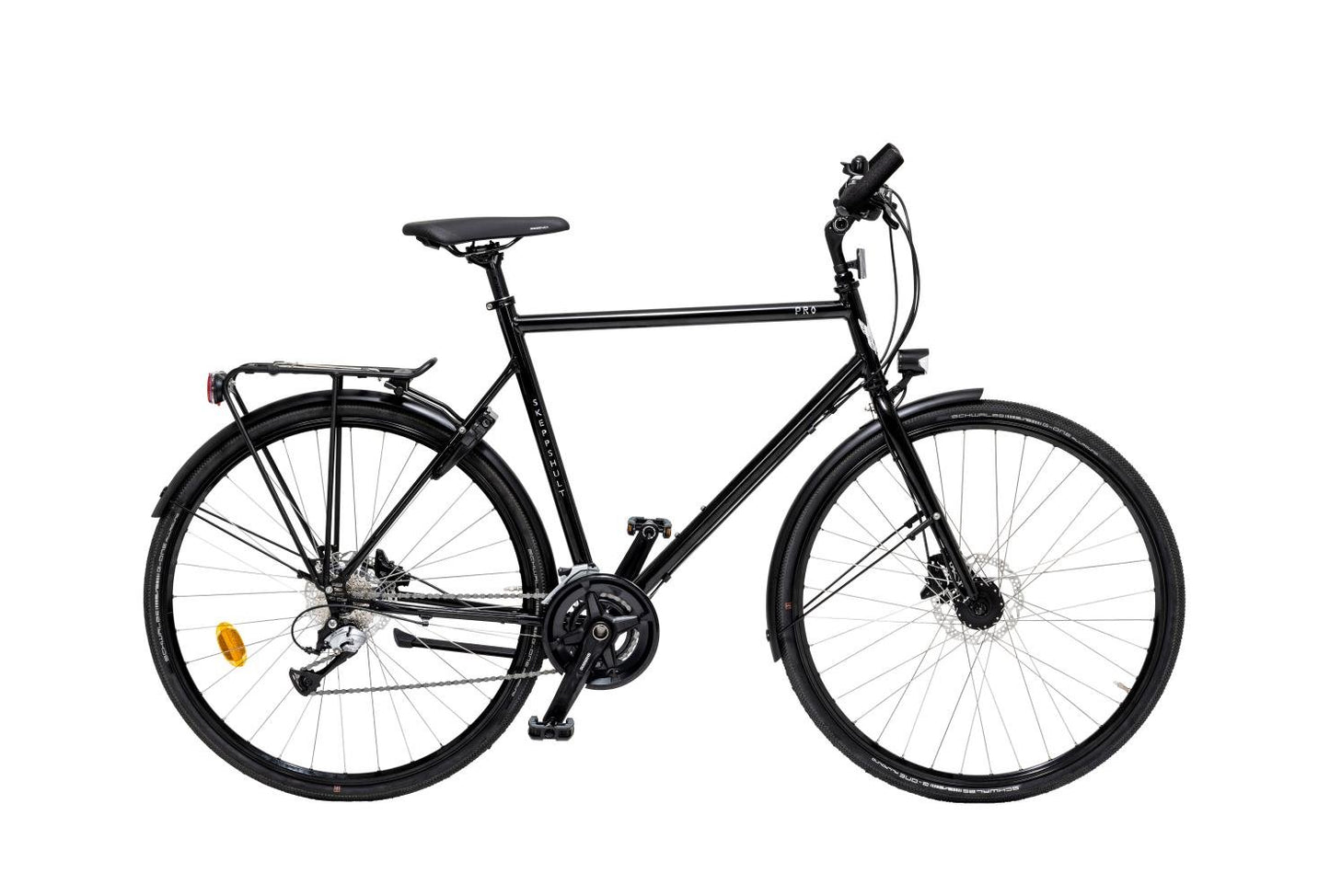 Hybridcykel Skeppshult Pro Herr 18-Växlar Svart Spegel