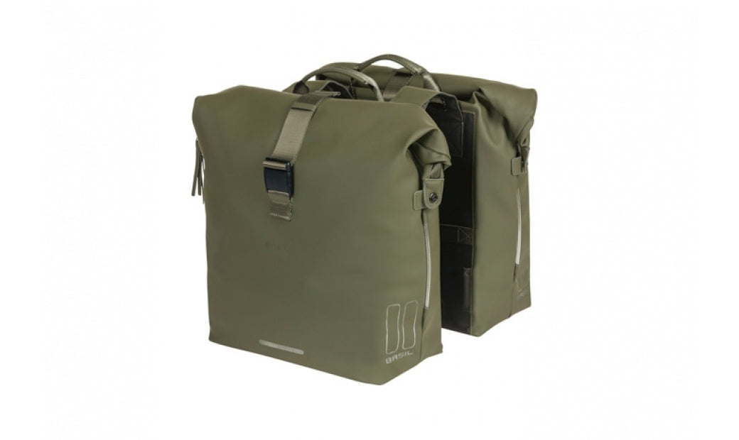 Packväska Basil BicycleBag SoHo Nordlicht Double MIK grön