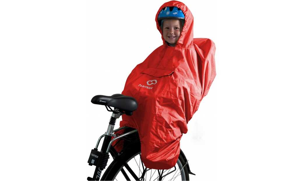 Poncho Hamax för cykelsits röd one-size