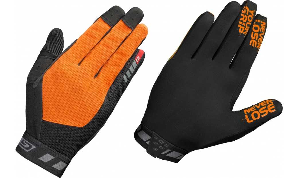 Handskar GripGrab Vertical InsideGrip Full Finger hi-vis orange