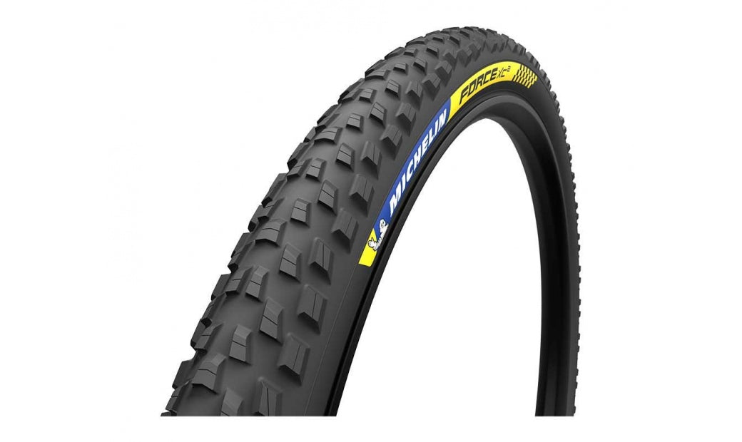 Cykeldäck Michelin Force XC2 Racing Line Cross Shieldé, Bead To Bead Protection Thinwall Gum-X TLR (57-622) vikbart svart