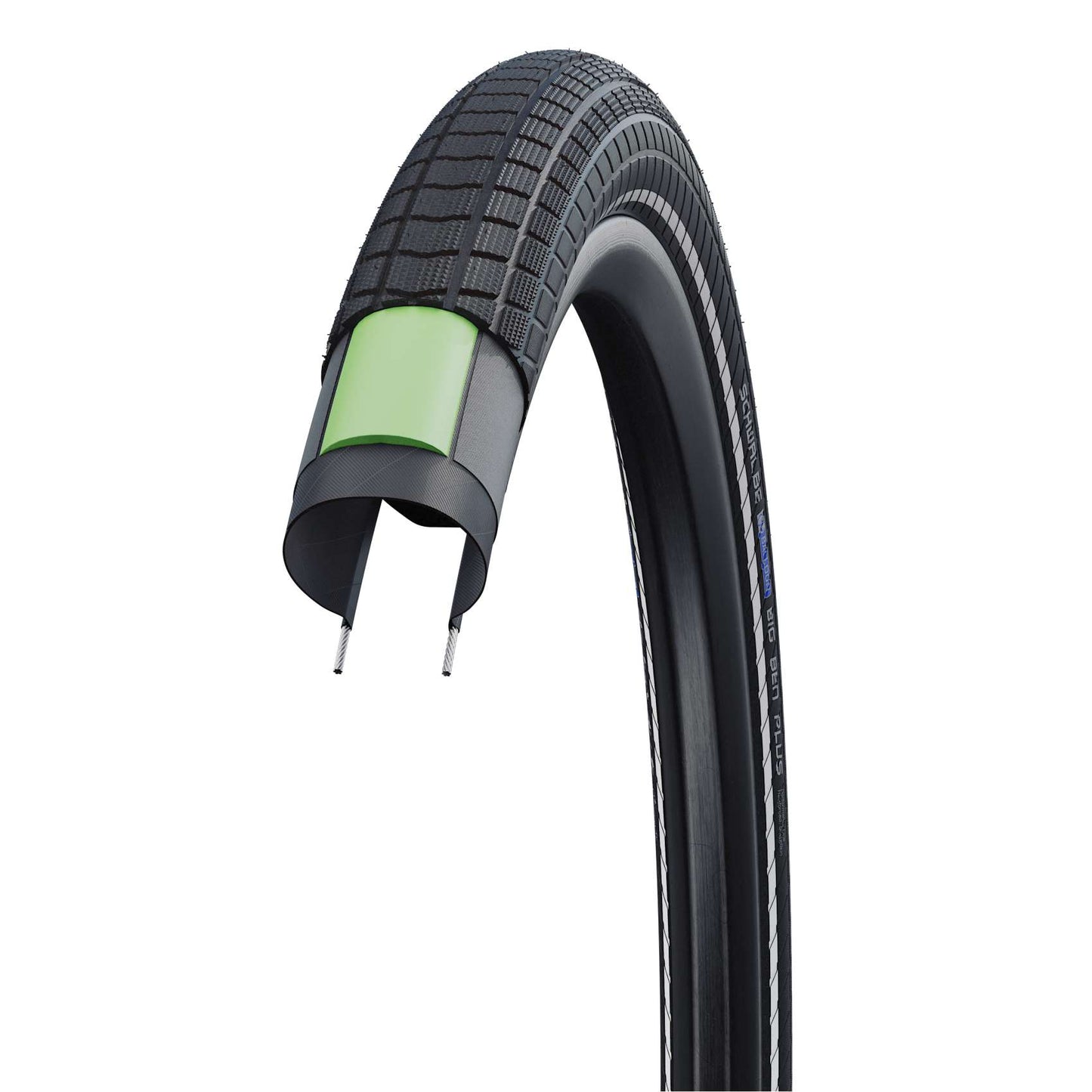 Cykeldäck Schwalbe Big Ben Plus ADDIX DD GreenGuard 55-559 (26x2.15") Svart/Reflex
