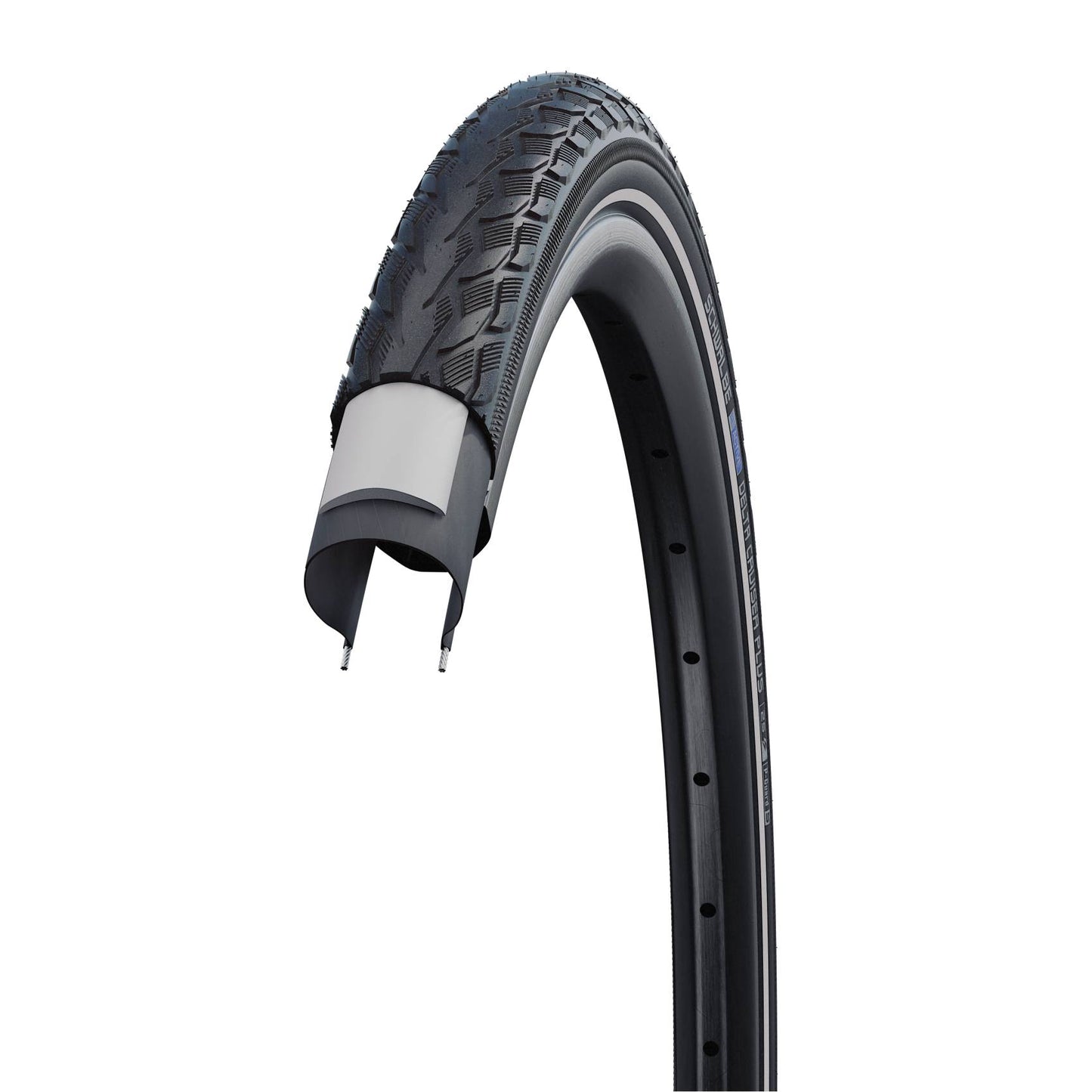 Cykeldäck Schwalbe Delta Cruiser Plus SBC PunctureGuard 28-622 (28x1.10") Svart/Reflex