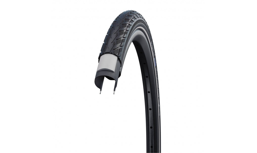 Cykeldäck Schwalbe Delta Cruiser Plus SBC PunctureGuard 37-590 (26x1.375") Svart/Reflex