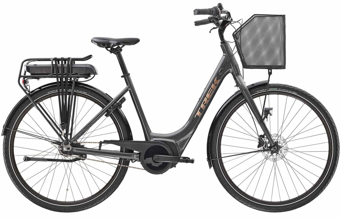 Elcykel Trek District+ 1C Lowstep 400Wh grå