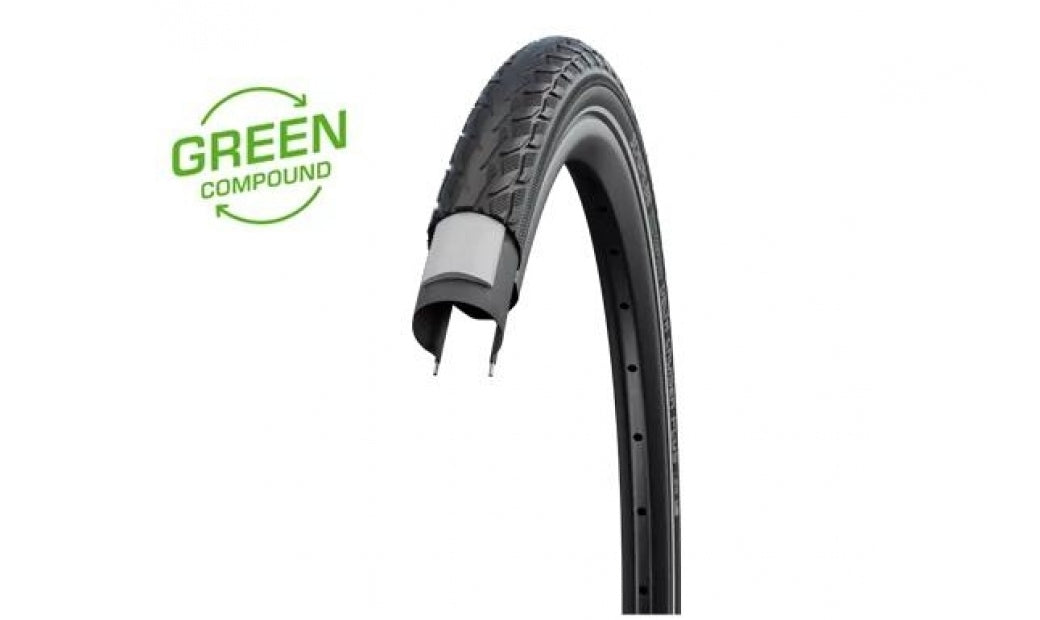 Cykeldäck Schwalbe Delta Cruiser Plus Green PunctureGuard 20 x 1.75 (47-406) black