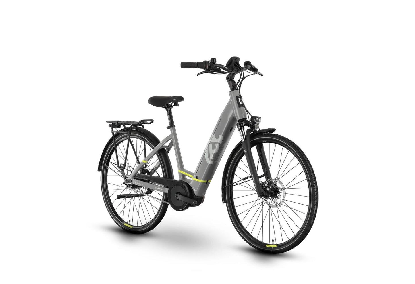 Elcykel Husqvarna Towner 2 Wave 28" Fotbroms Active Performance grå
