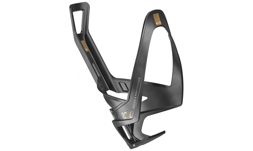Flaskställ Elite Rocko Carbon Matt Gold svart/guld