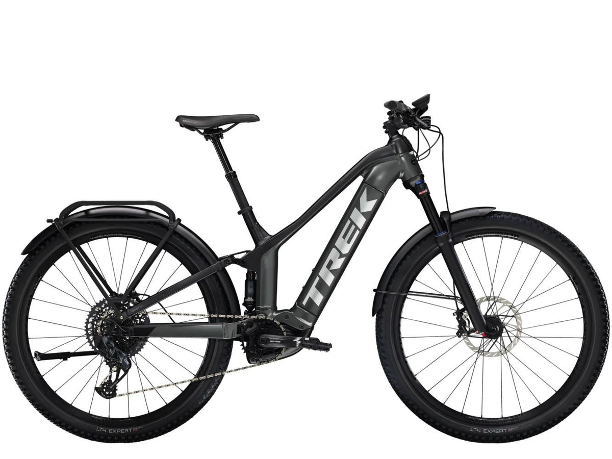 El MTB Trek Powerfly FS 9 Equipped Satin Lithium Grey/Trek Black