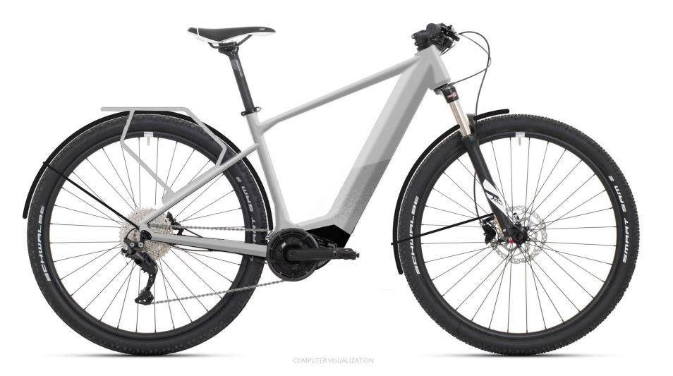 Elcykel Superior Hybrid EXR 6070 B Touring matte silver chrome silver