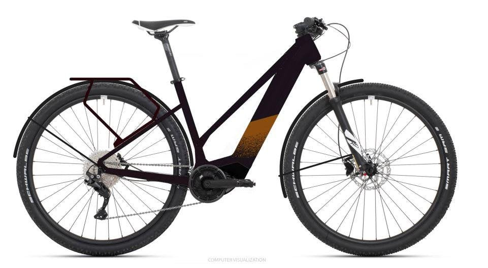 Elcykel Superior Hybrid EXR 6070 BL Touring gloss black gold copper