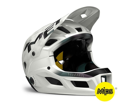 Cykelhjälm MET Parachute MCR MIPS vit/svart