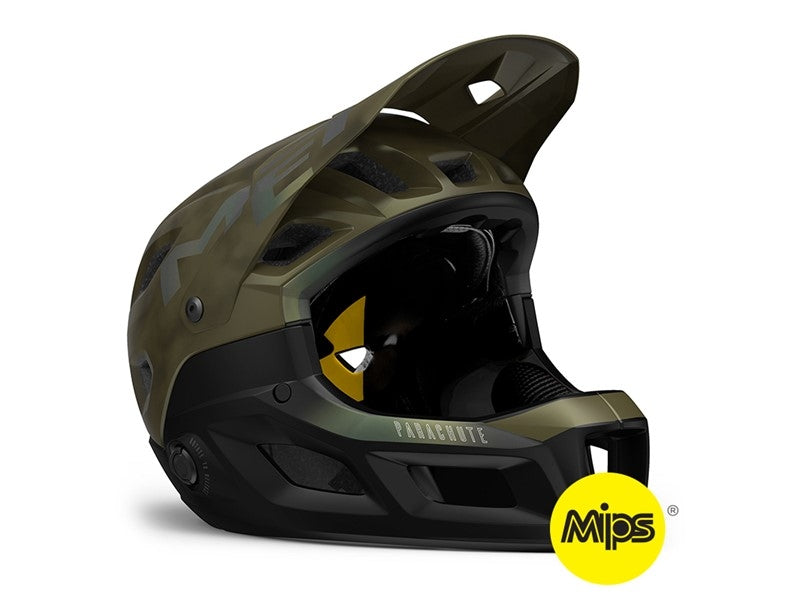 Cykelhjälm MET Parachute MCR MIPS grön/svart