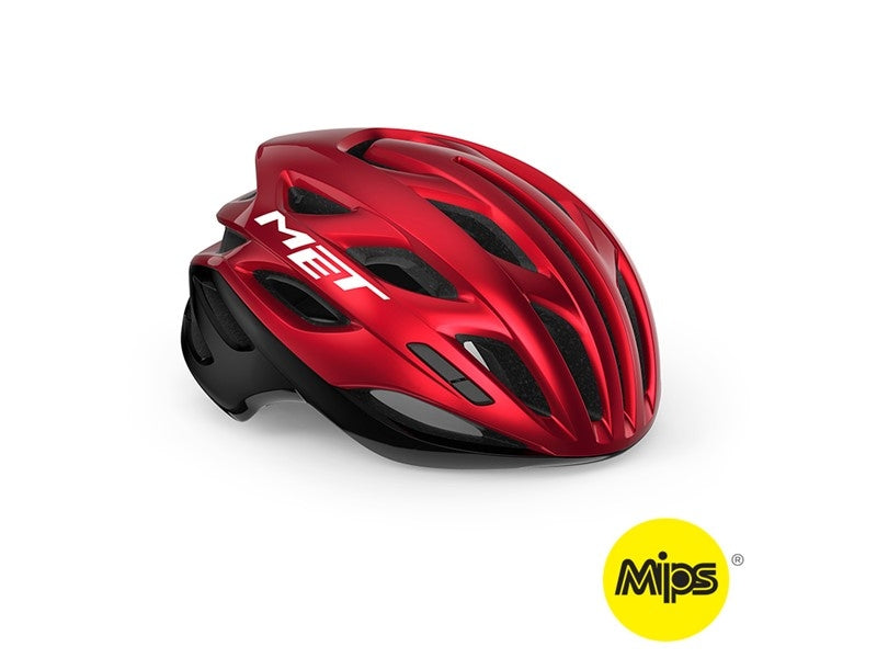Cykelhjälm MET Estro MIPS röd/svart
