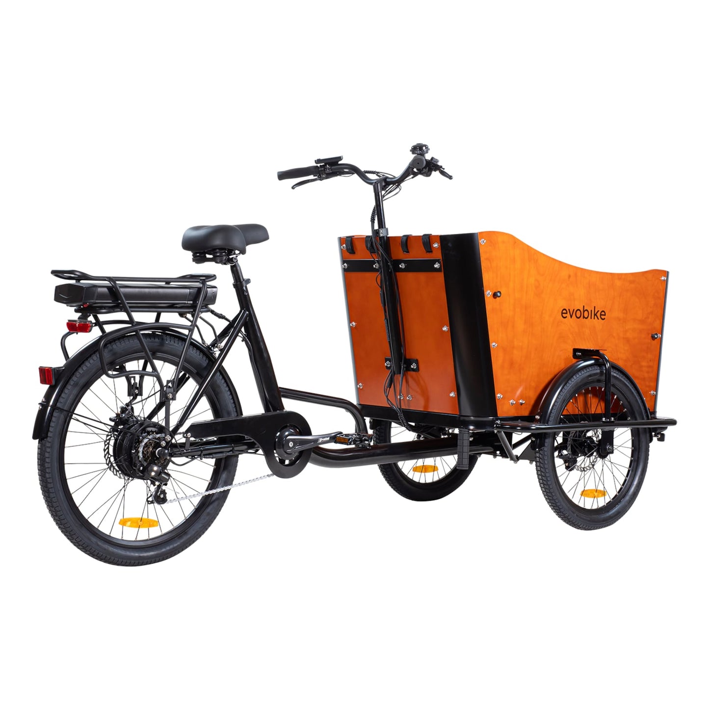 Lådcykel EvoBike Cargo Pro 624 Wh Brun