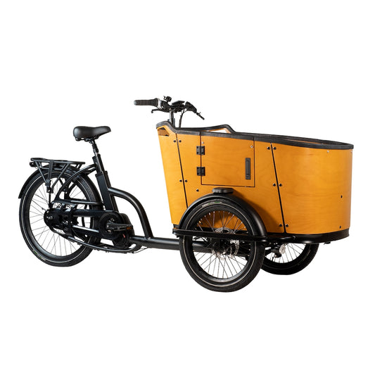 Lådcykel EvoBike Cargo Premium Mid-Drive Natural wood