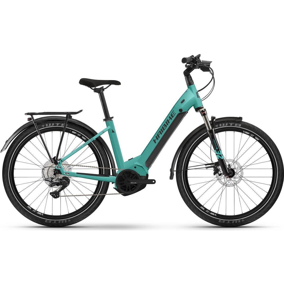 Elcykel hybrid Haibike Trekking 7 Wave Turkos