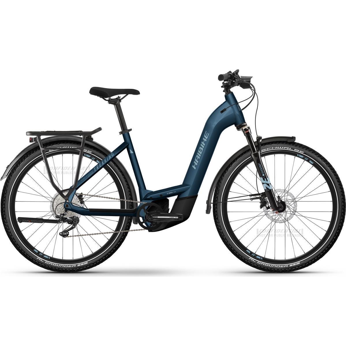 Elcykel hybrid Haibike Trekking 8 Low Blå