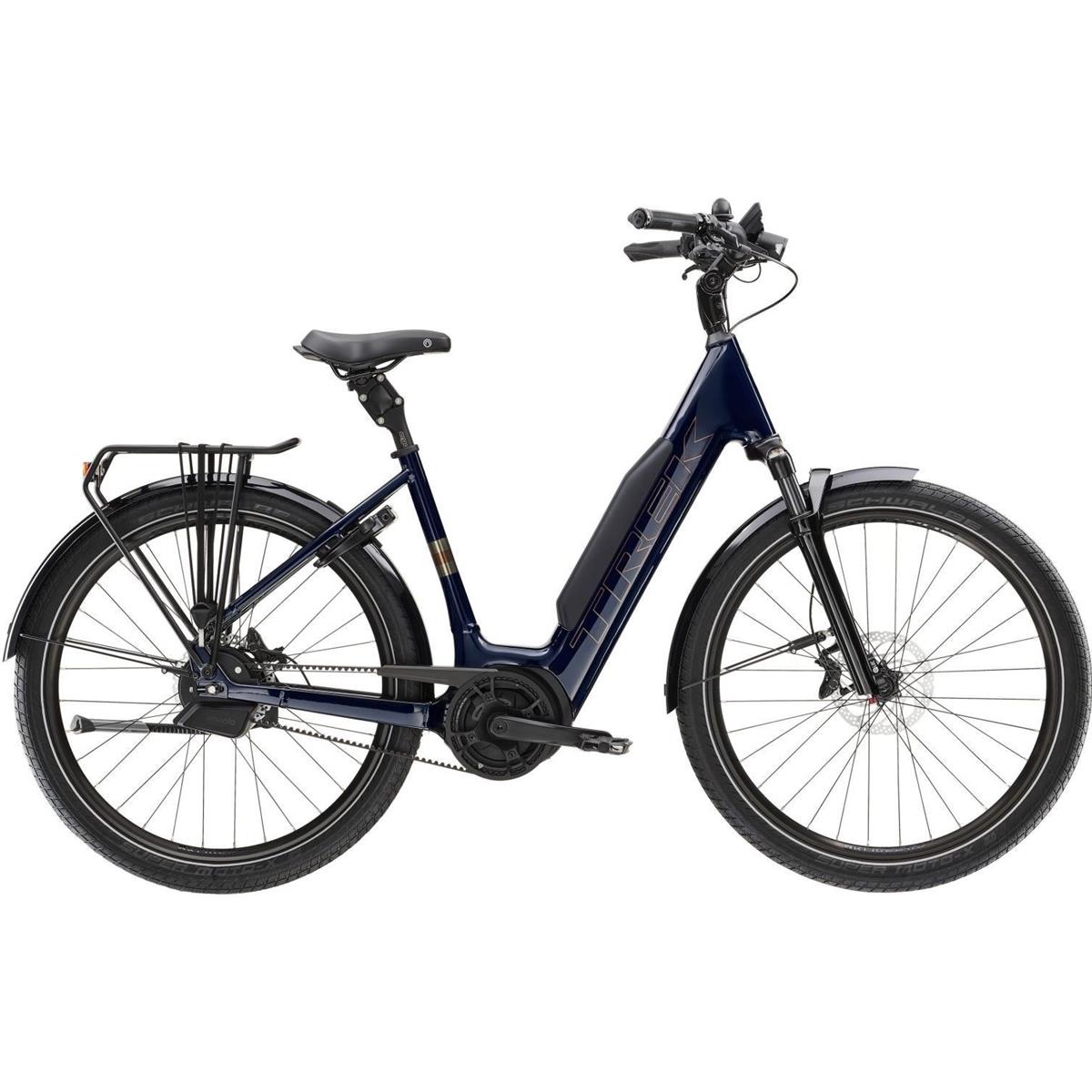 Elcykel Trek Dam District+ 5 Lowstep 800wh deep dark blue