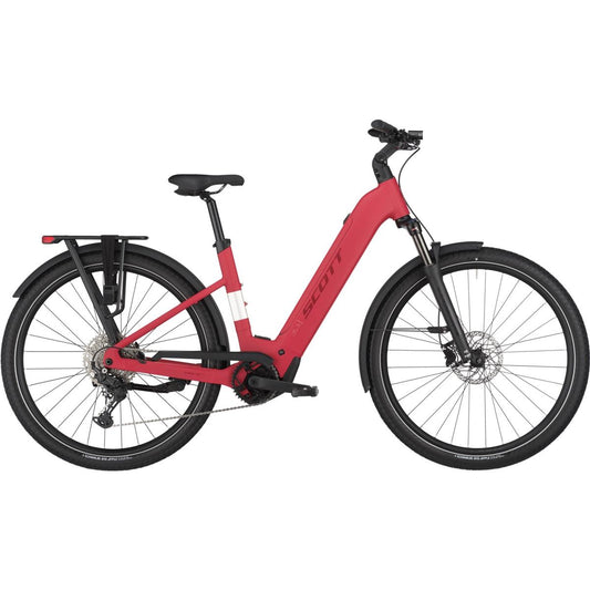 Elcykel Hybrid Scott Sub 30 Wave Raspberry Red