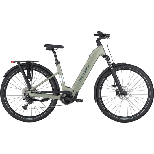 Elcykel Hybrid Scott Sub 30 Wave Aztec Green