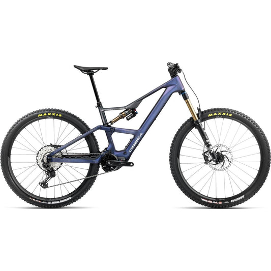 EL-MTB Orbea Rise LT M10 420W Tanzanite Carbon View Carbon Raw Matt