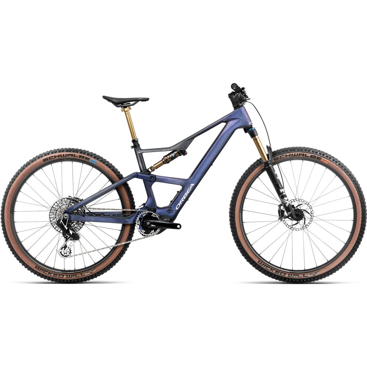 EL-MTB Orbea Rise SL M-LTD 630W Tanzanite Carbon View Carbon Raw Matt