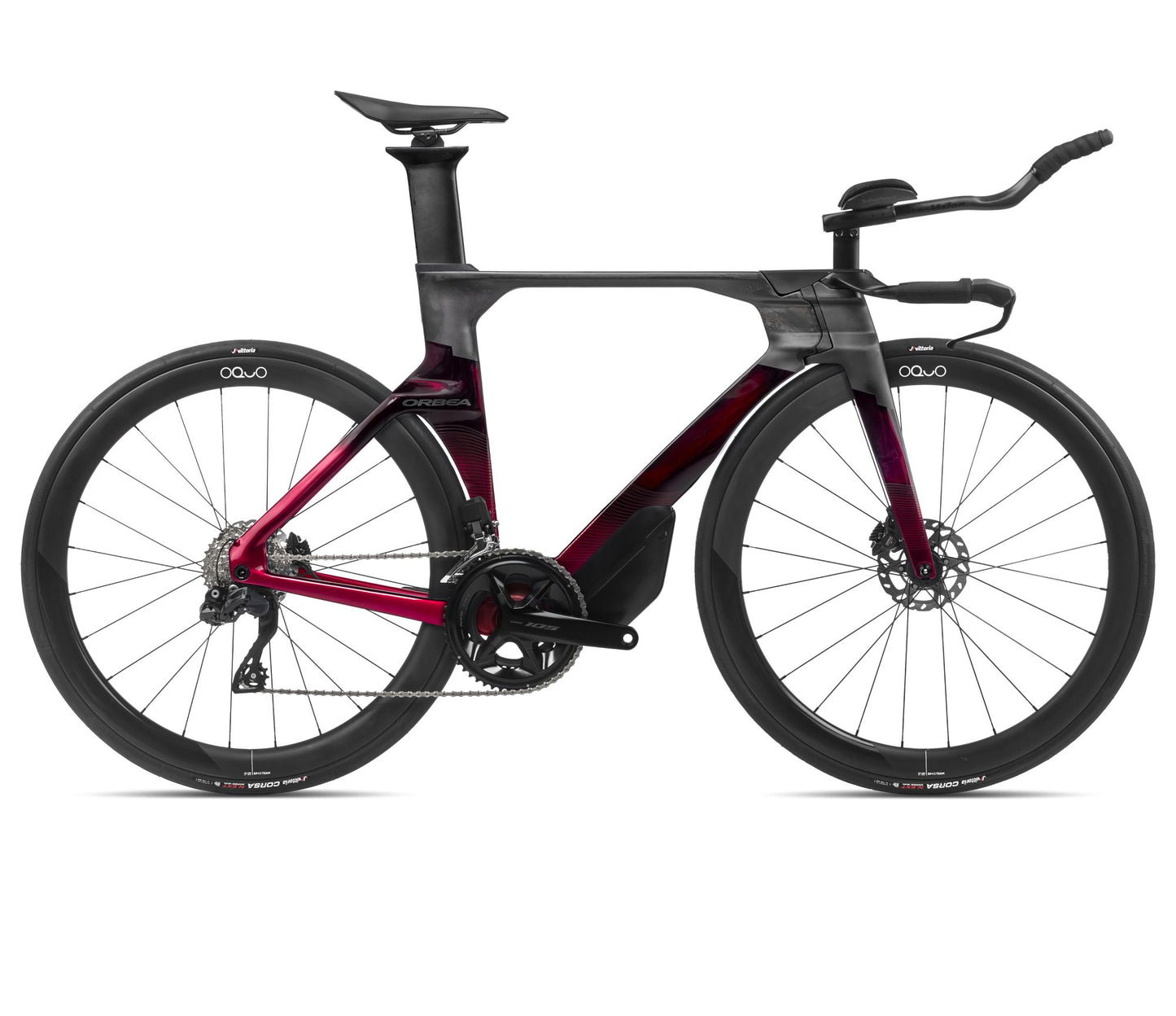 Triathlon Orbea Ordu M30iltd Carbon Raw Matt/Wine Red Shades Gloss